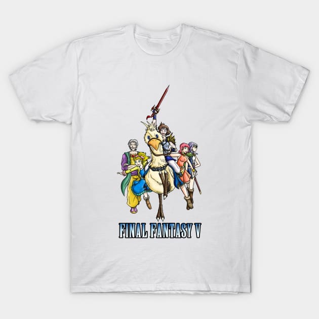 Final Fantasy V Heroes T-Shirt by WarioPunk